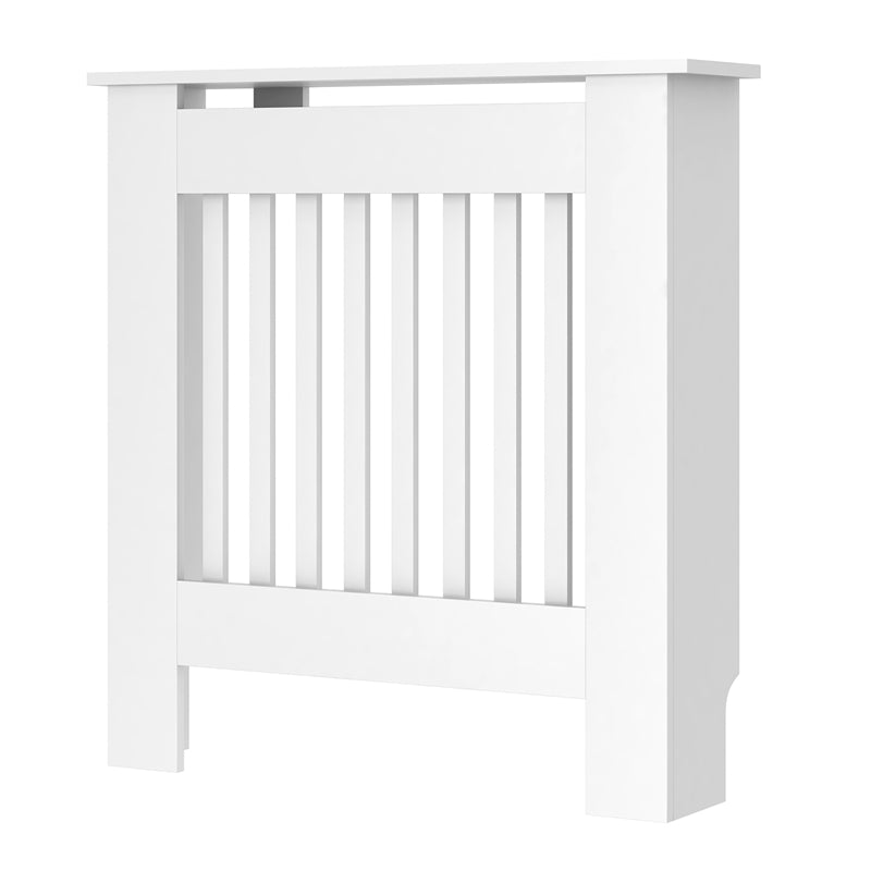 White Slatted Radiator Cover Wall Cabinet 5 Size S M L Xl