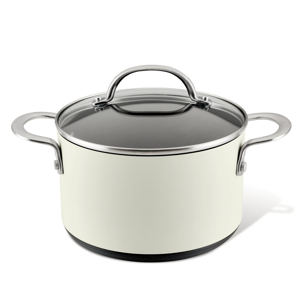 Stone & Beam Sauce Pan with Lid, 2-Quart, Hard-Anodized Non-Stick Aluminum