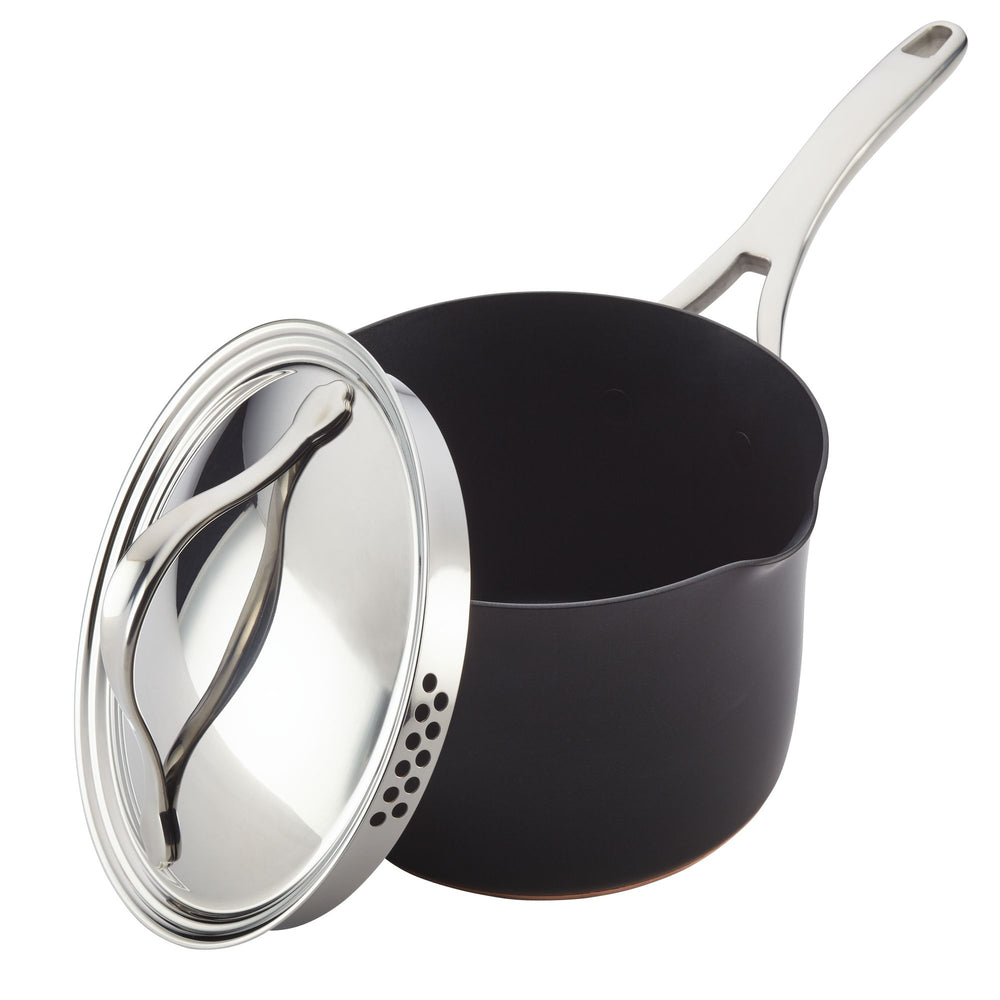 Cook N Home 02582 Nonstick Saucepan 2 Quart Black