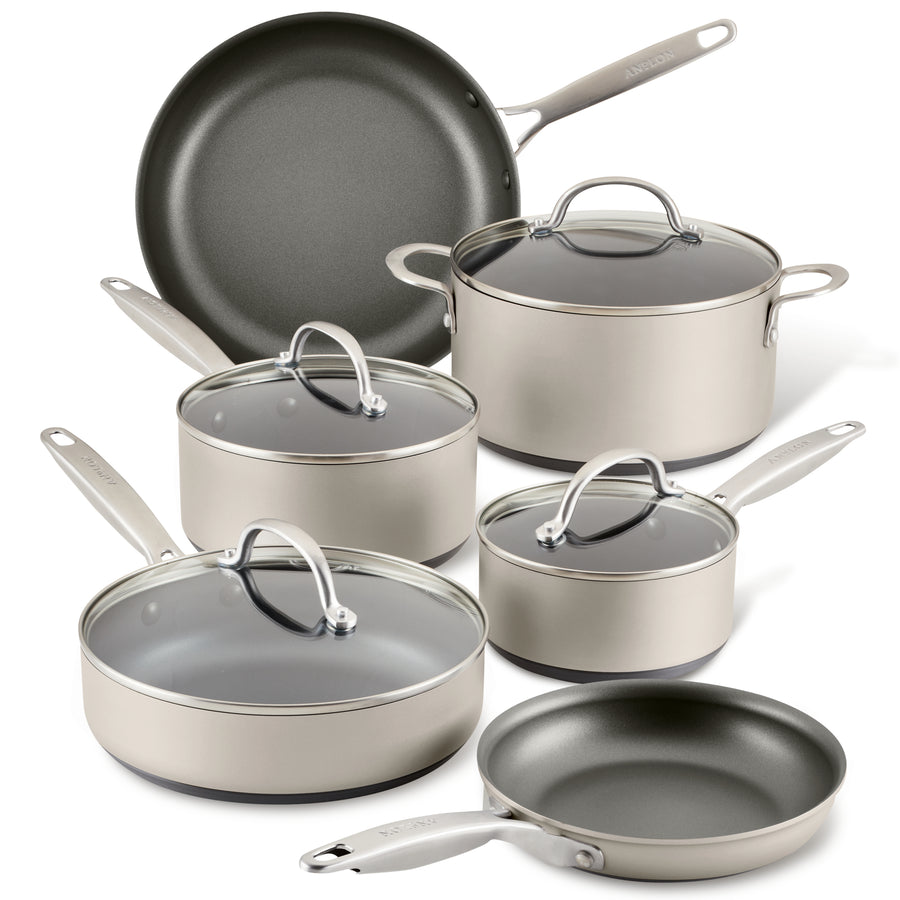 LloydPans Kitchenware Hard Anodized USA Made 8 Piece Cookware Set – Roost  and Galley