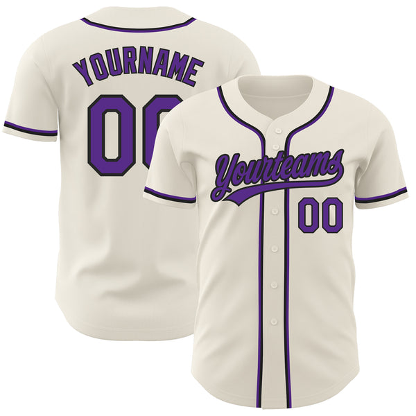 Custom Purple White-Gold Authentic Baseball Jersey Discount