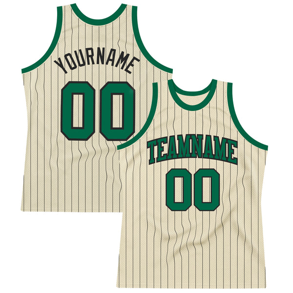 Custom Neon Green White Pinstripe Navy-White Authentic Basketball Jersey in  2023