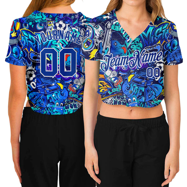 Custom 3D Baseball Jersey Graffiti Bright Psychedelic Pattern