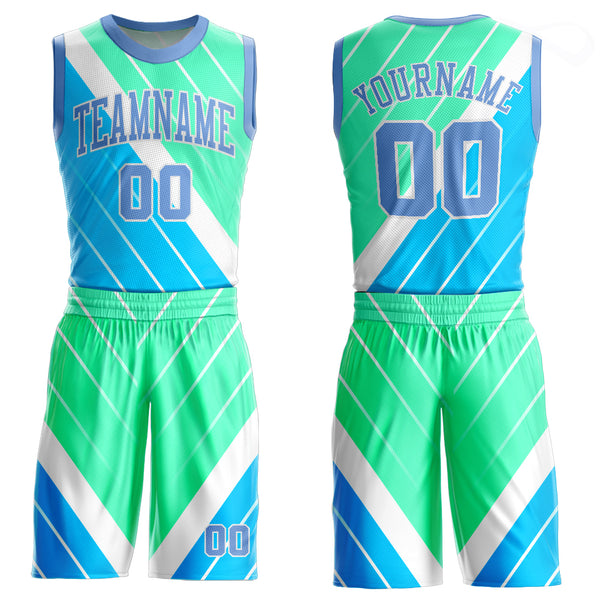 Custom Blue Royal-Light Blue Round Neck Sublimation Basketball Suit Jersey  Clearance – FanCustom