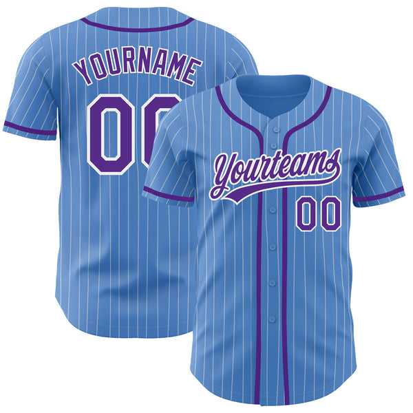 Custom Powder Blue Powder Blue-Pink Authentic Baseball Jersey