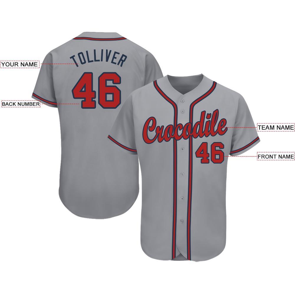 grey and red baseball jersey