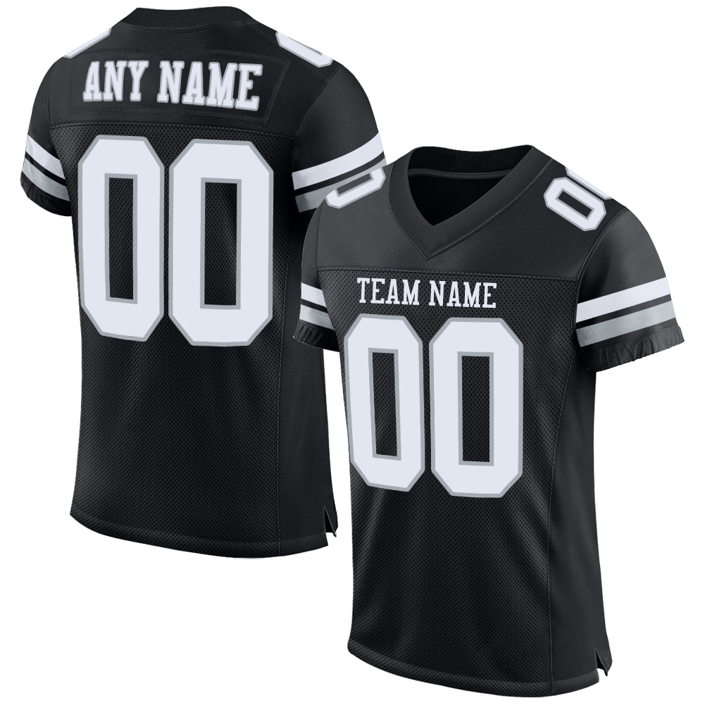 black and white football jersey team