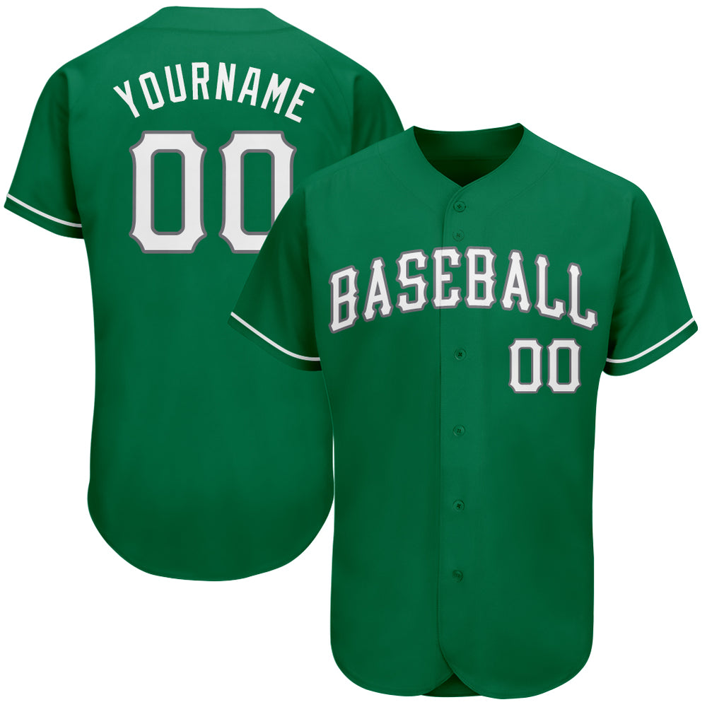 green and white baseball shirt