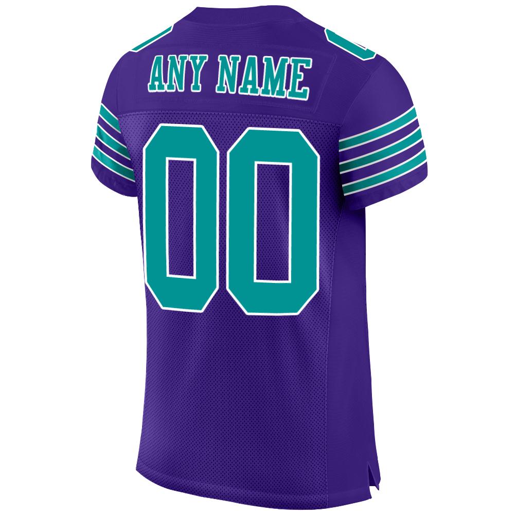 purple and white football jersey