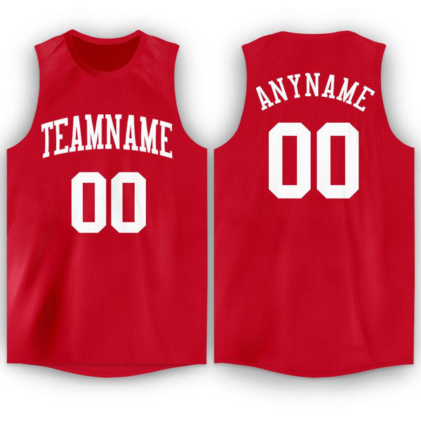 Custom Royal Red-White Round Neck Rib-Knit Basketball Jersey