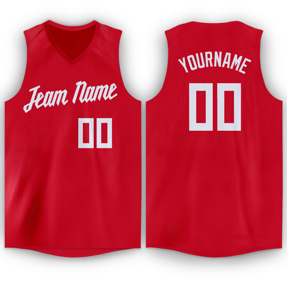 red white basketball jersey