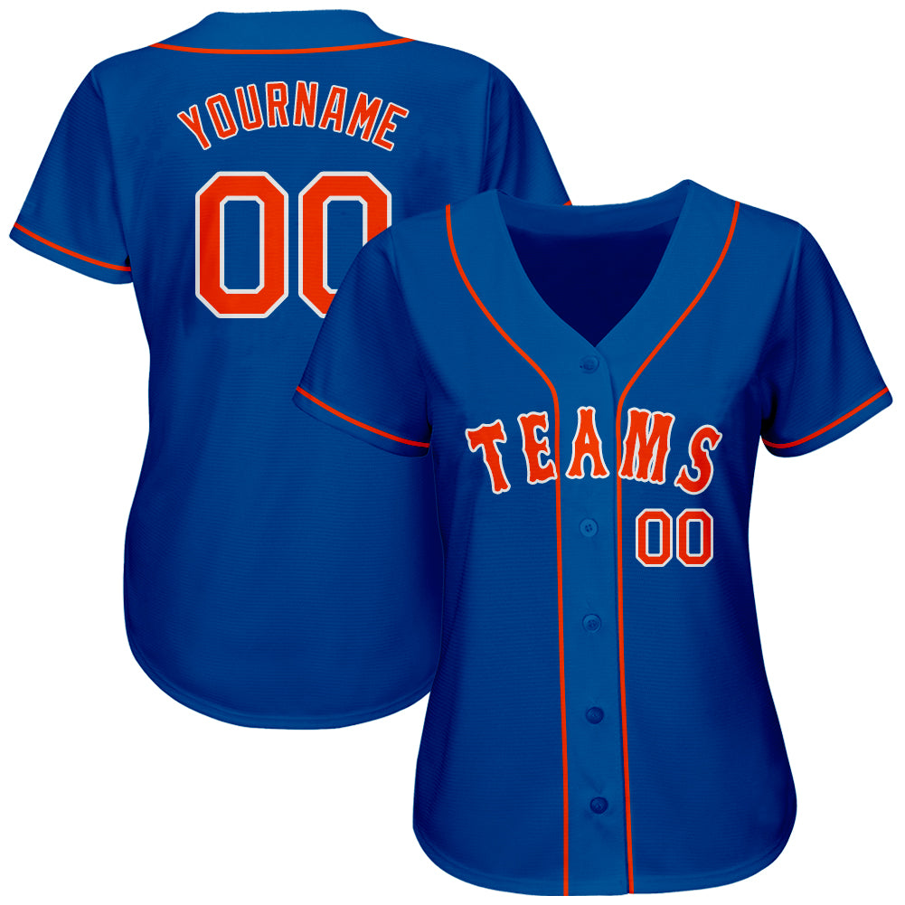 orange and blue baseball jersey