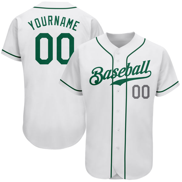 Custom White Kelly Green Pinstripe Kelly Green-Gold Authentic Baseball  Jersey Discount