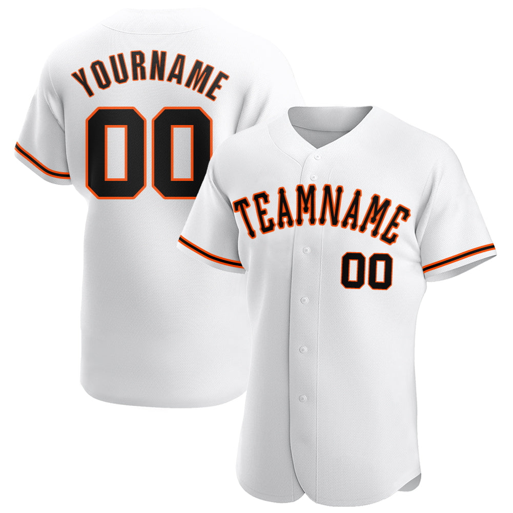 white and orange baseball jersey