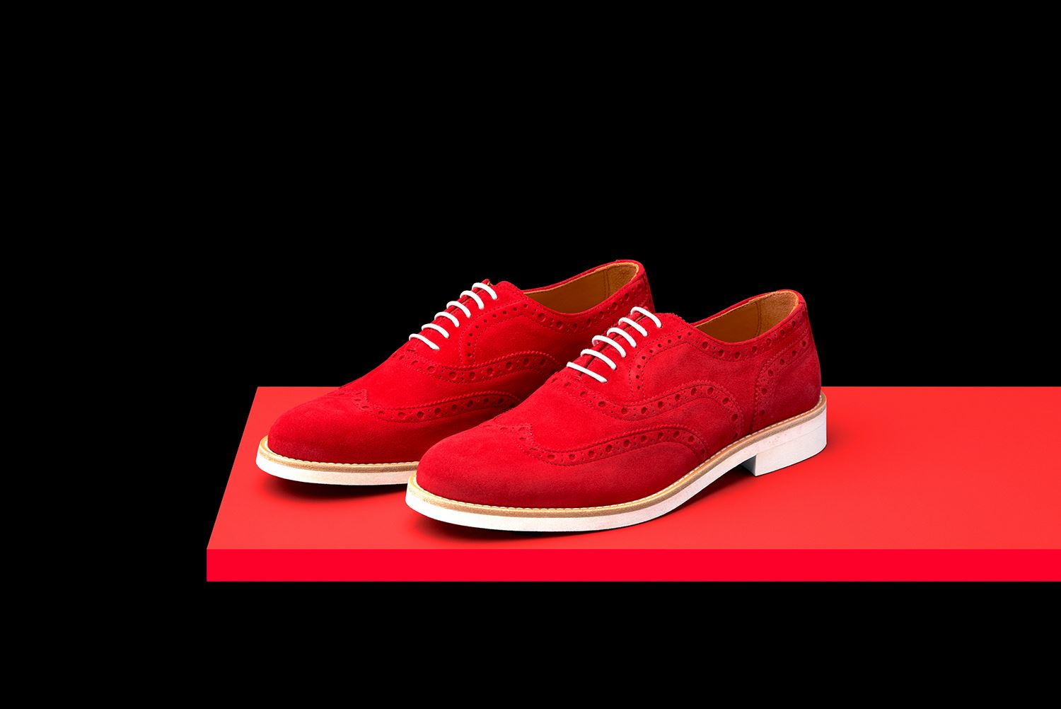 Mens Red Suede Wingtip Dress Shoes – Bold Society