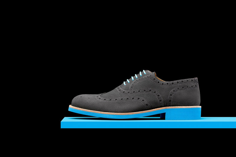 blue suede wingtips