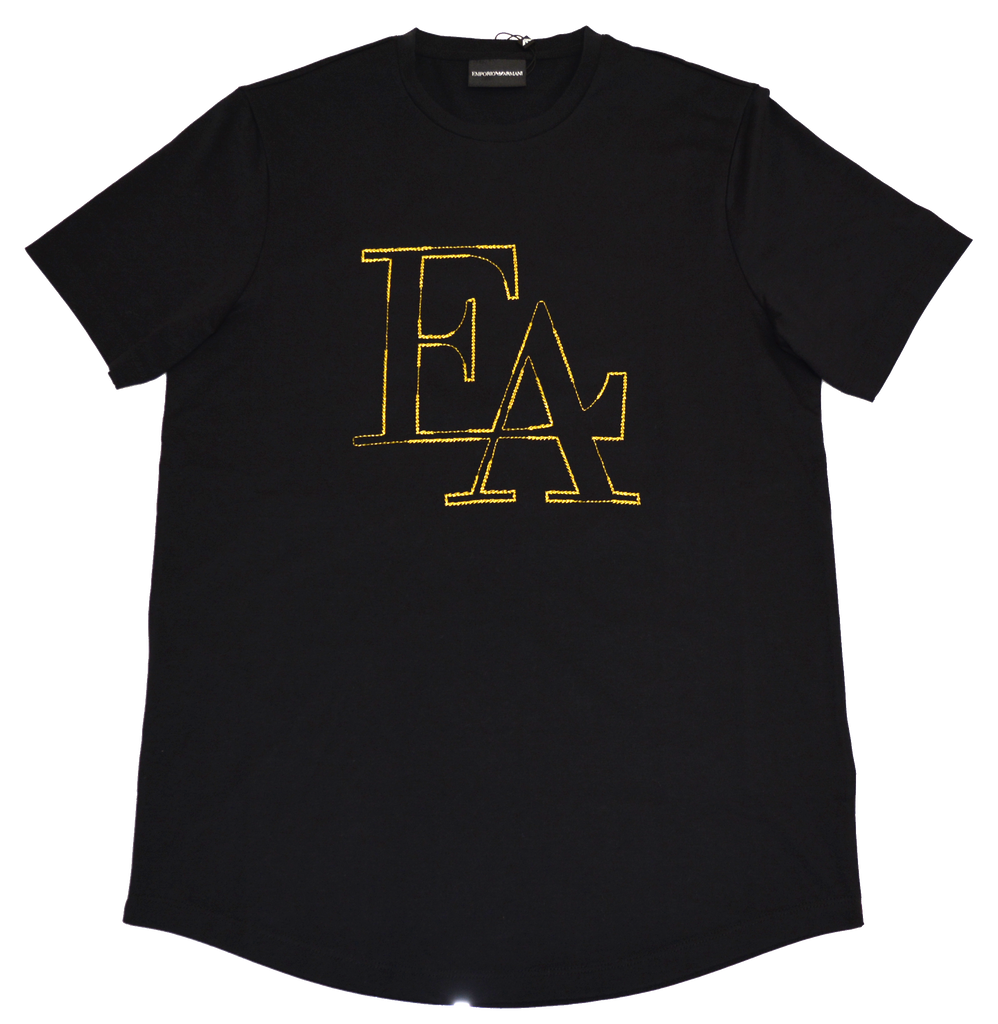 armani black and gold t shirt