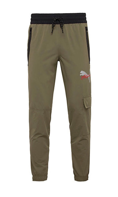 khaki green puma tracksuit