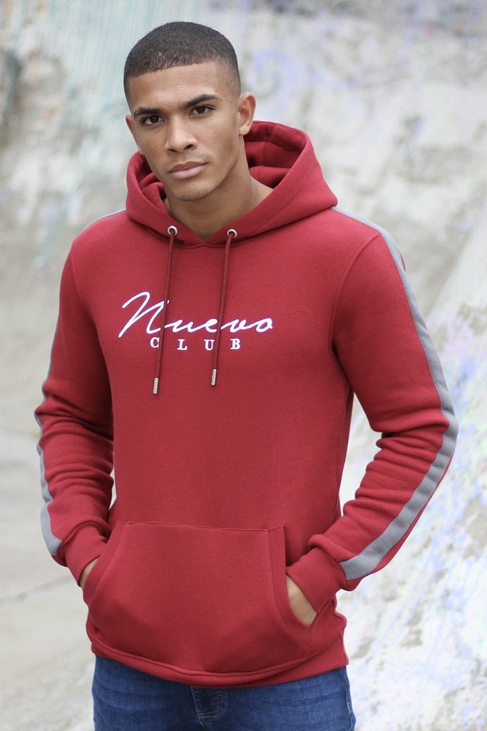 red grey hoodie