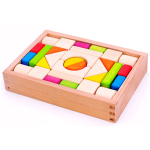 coloured wooden blocks