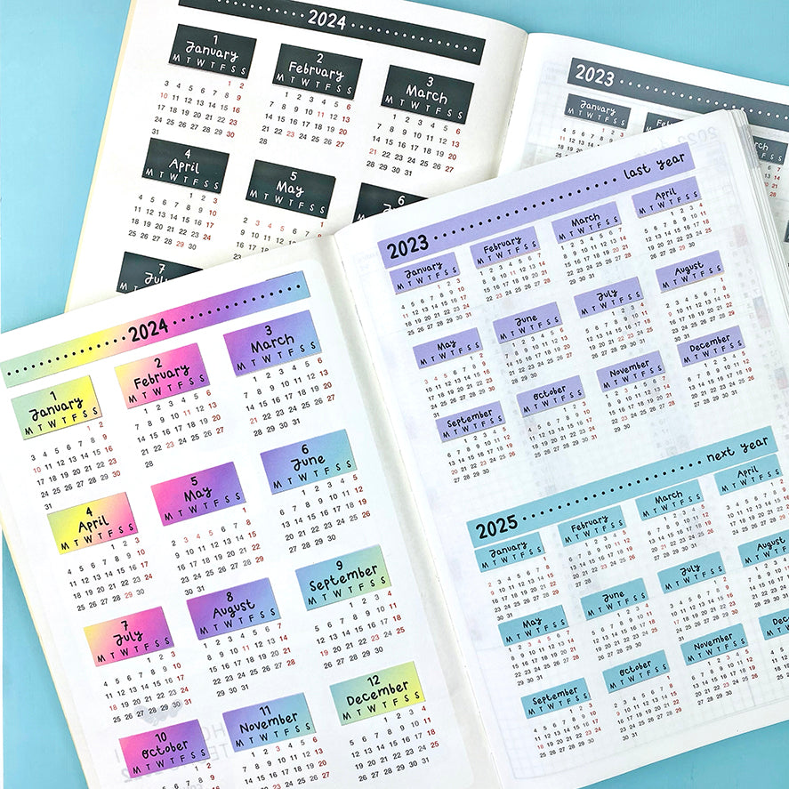 CLEARANCE 2024 Hobonichi Cousin Yearly Overview Sticker Kit