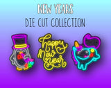 Neon New Years - DIE CUTS
