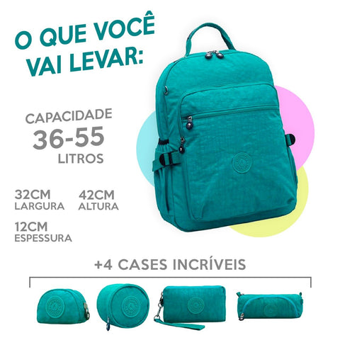 Mochila Aceperch Original + 4 Cases - FRETE GRÁTIS