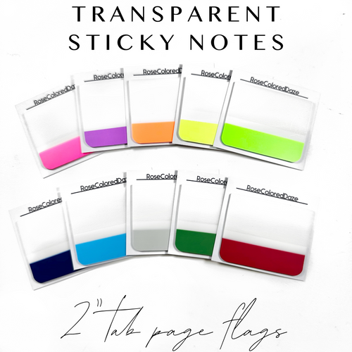 Transparent Sticky Notes - Mini Page Tabs – Rose Colored Daze