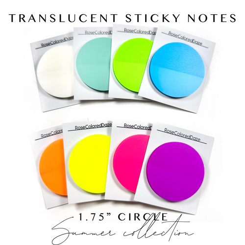 Transparent Sticky Notes - Clear Frost - Larger Sizes – Rose Colored Daze