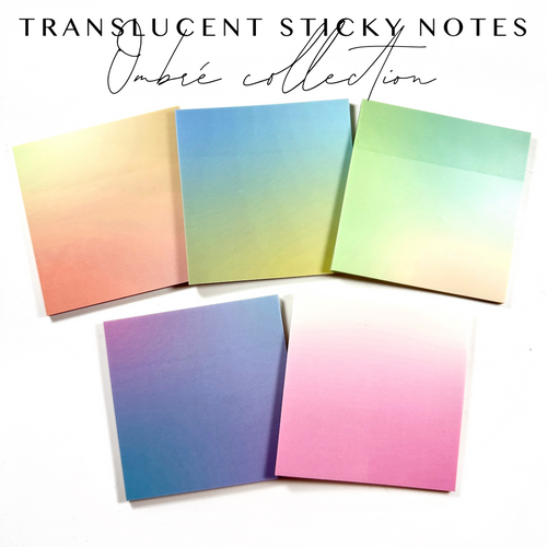 Transparent Sticky Notes - Clear Frost - Larger Sizes – Rose Colored Daze