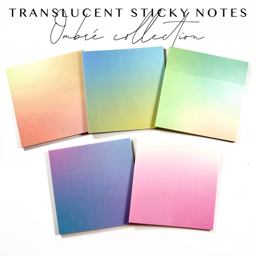 Translucent Sticky Notes - Pastel Grid - 3x5 – Rose Colored Daze