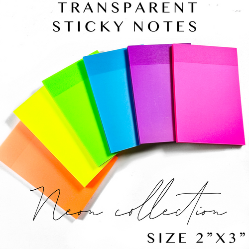 Transparent Sticky Notes - 2 Tab Page Flags – Rose Colored Daze