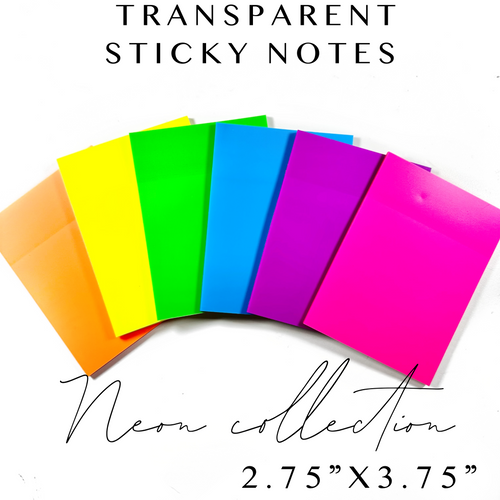 Transparent Sticky Notes - Clear Frost - Larger Sizes – Rose Colored Daze