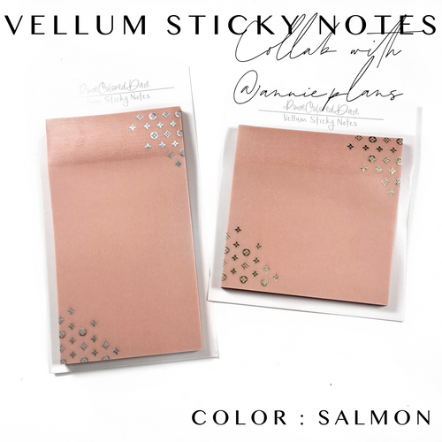 Vellum Sticky Notes- Vintage Pointsetta – Rose Colored Daze