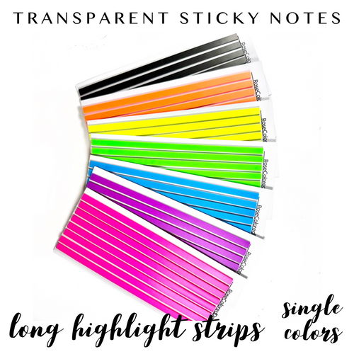 Transparent Sticky Notes - 1 Foiled Tab Page Flags – Rose Colored