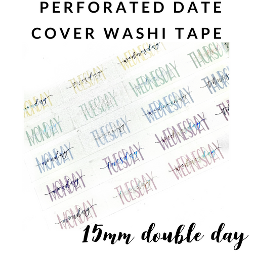 Perforated Date Cover Washi Tape- The Autumn Collection – Rose Colored Daze