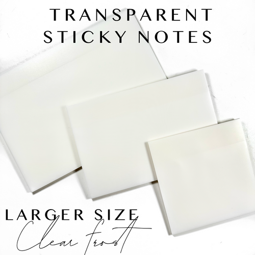 Transparent Sticky Notes - Clear Frost Lined – Rose Colored Daze