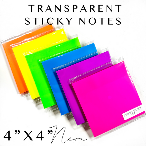 Transparent Sticky Notes - 3 Heart Shaped - Neon Collection – Rose Colored  Daze