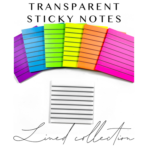 Translucent Sticky Notes - Pastel Grid - 3x5 – Rose Colored Daze