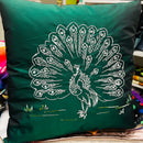 Peacock Cushion | Embroidery Cushion - Shop Fabrics, Cushions & Dressmaking Supplies online - Fabric Family