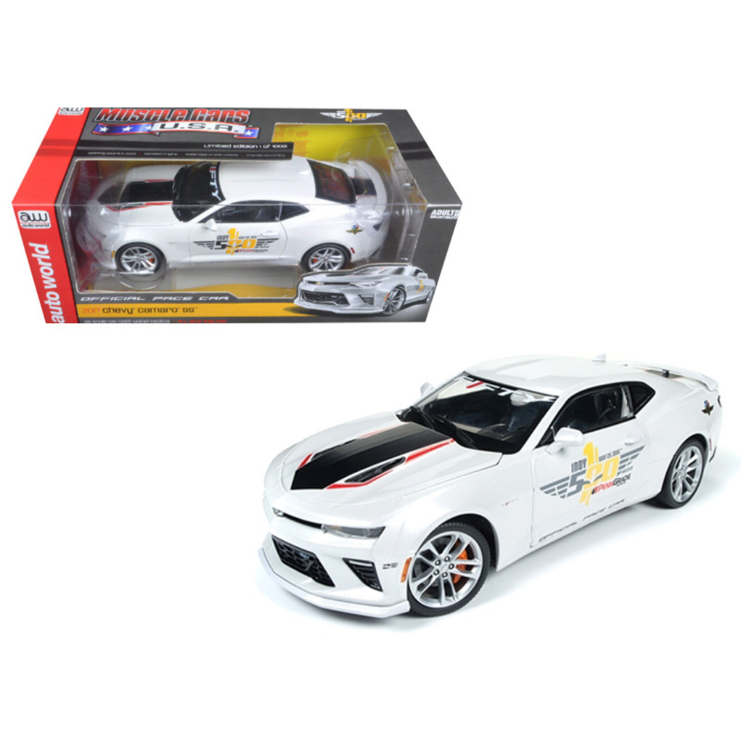 2017 Chevrolet Camaro SS Indy Pace Car 50th Anniversary Limited Edition to  1002pcs 1:18 Die Cast Car Model by Autoworld