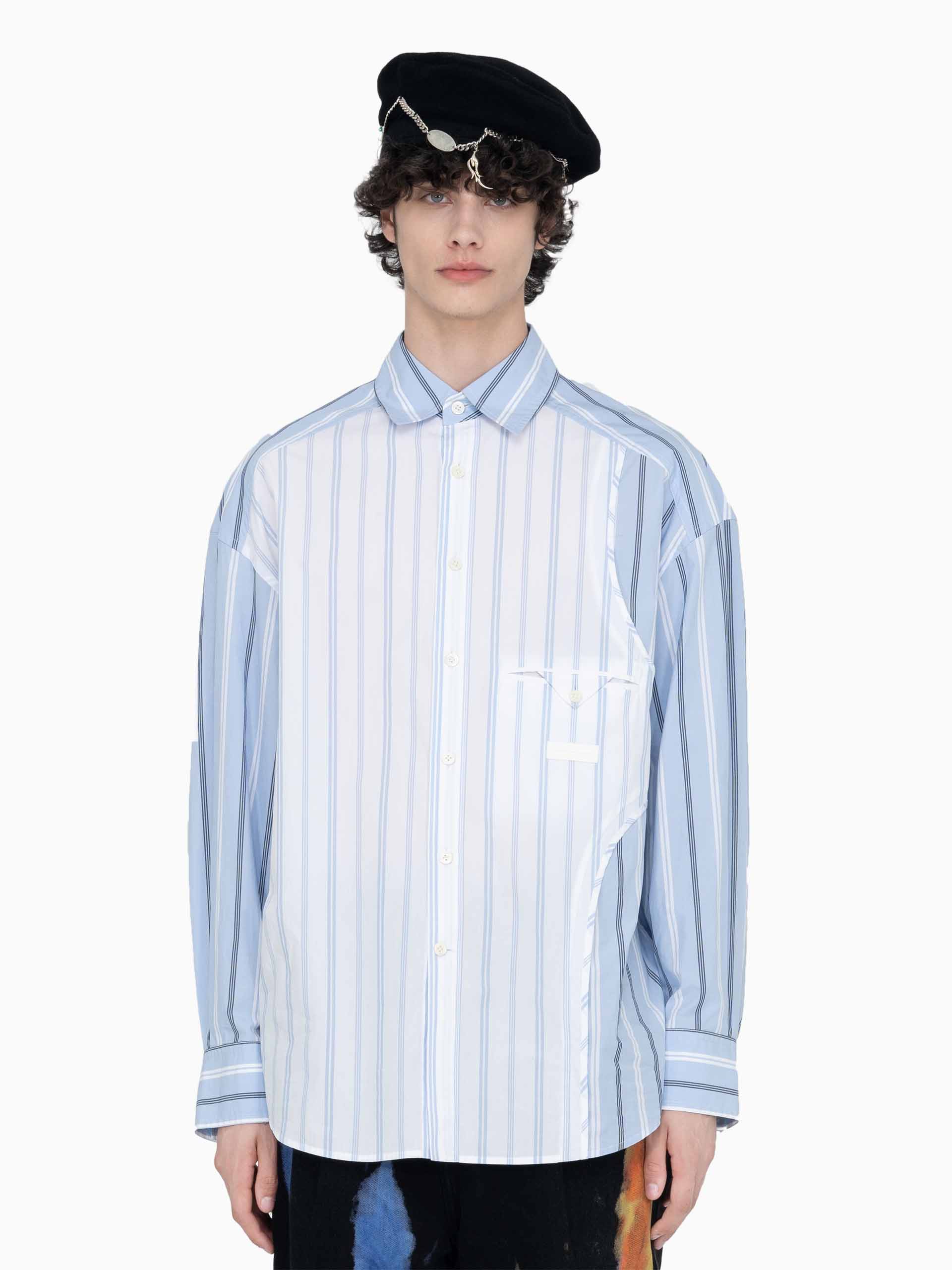 Feng Chen Wang CONTRAST PLACKET SHIRT - シャツ