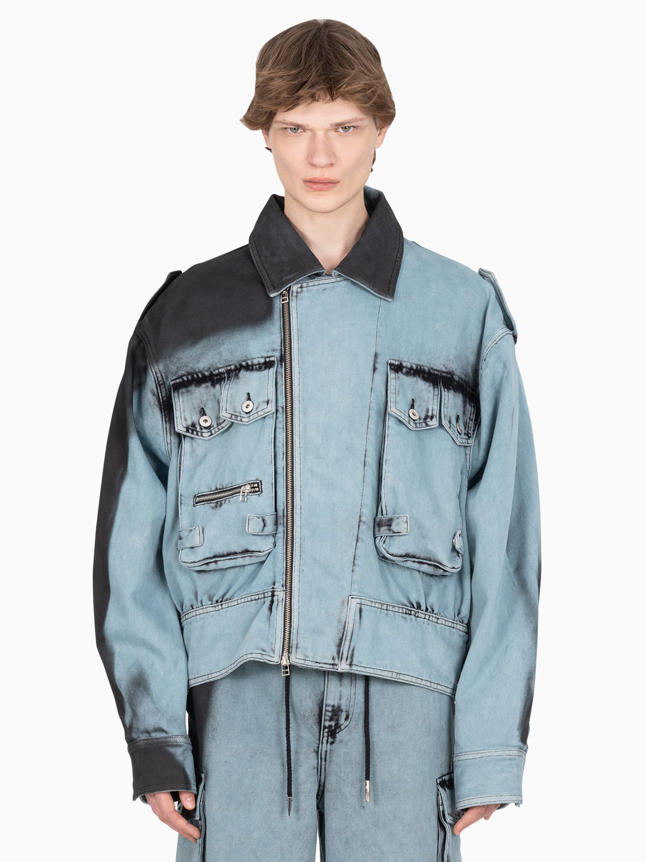 BLACK DENIM JACKET – Feng Chen Wang