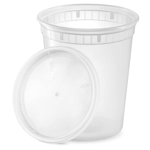 Deli Food Containers with Lids - (48 Sets) 24 - 32 Oz Quart Size & 24 –  JoyServe