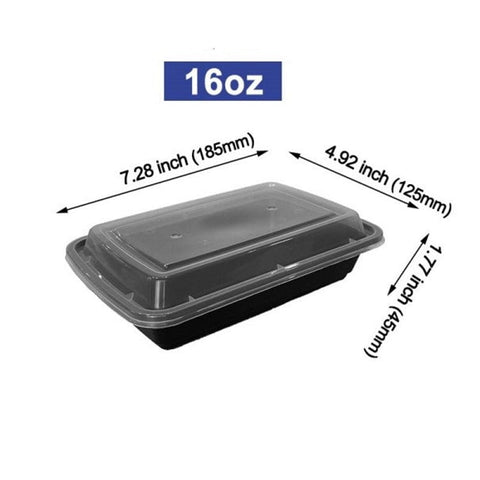 Choice 16 oz. White 8 x 5 1/4 x 1 1/2 Rectangular Microwavable Heavy  Weight Container with Lid - 150/Case