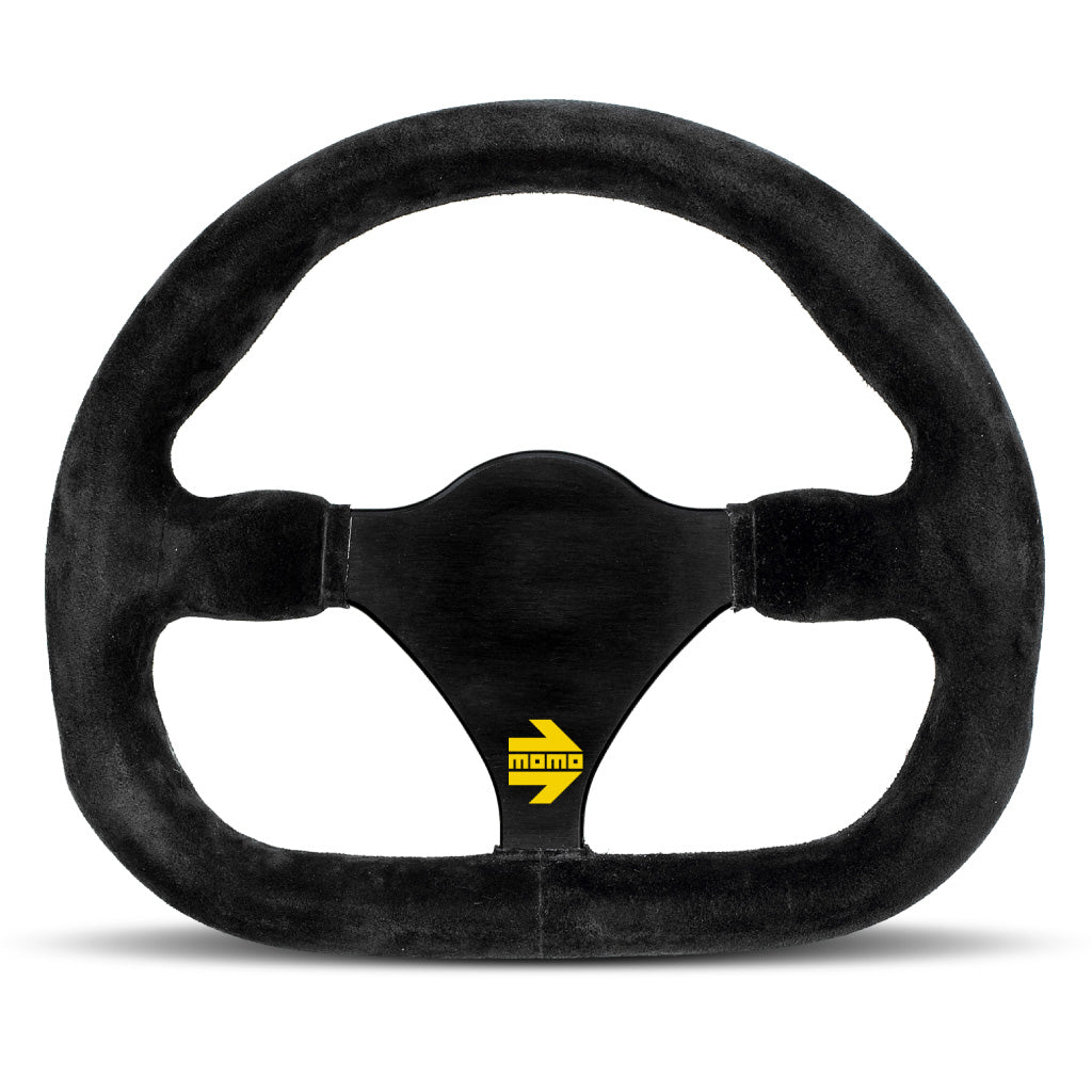 MOMO Mod. 26 Steering Wheel - Black Suede Black Spokes 260mm