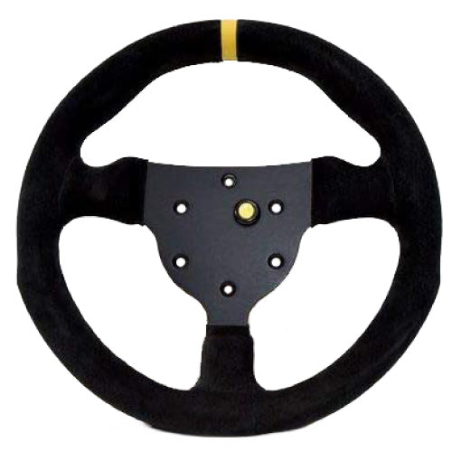 Sport Line Le Mans Steering Wheel - Black Polyurethane Black Spokes 33
