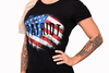 Wearing a Women’s Patriotic T-Shirt