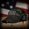 Picture of Black Multicam Full Fabric American Flag Range Hat