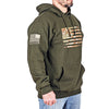 Picture of Men's Heavyweight Oversized Arid Camo Flag Hoodie (OD Green)